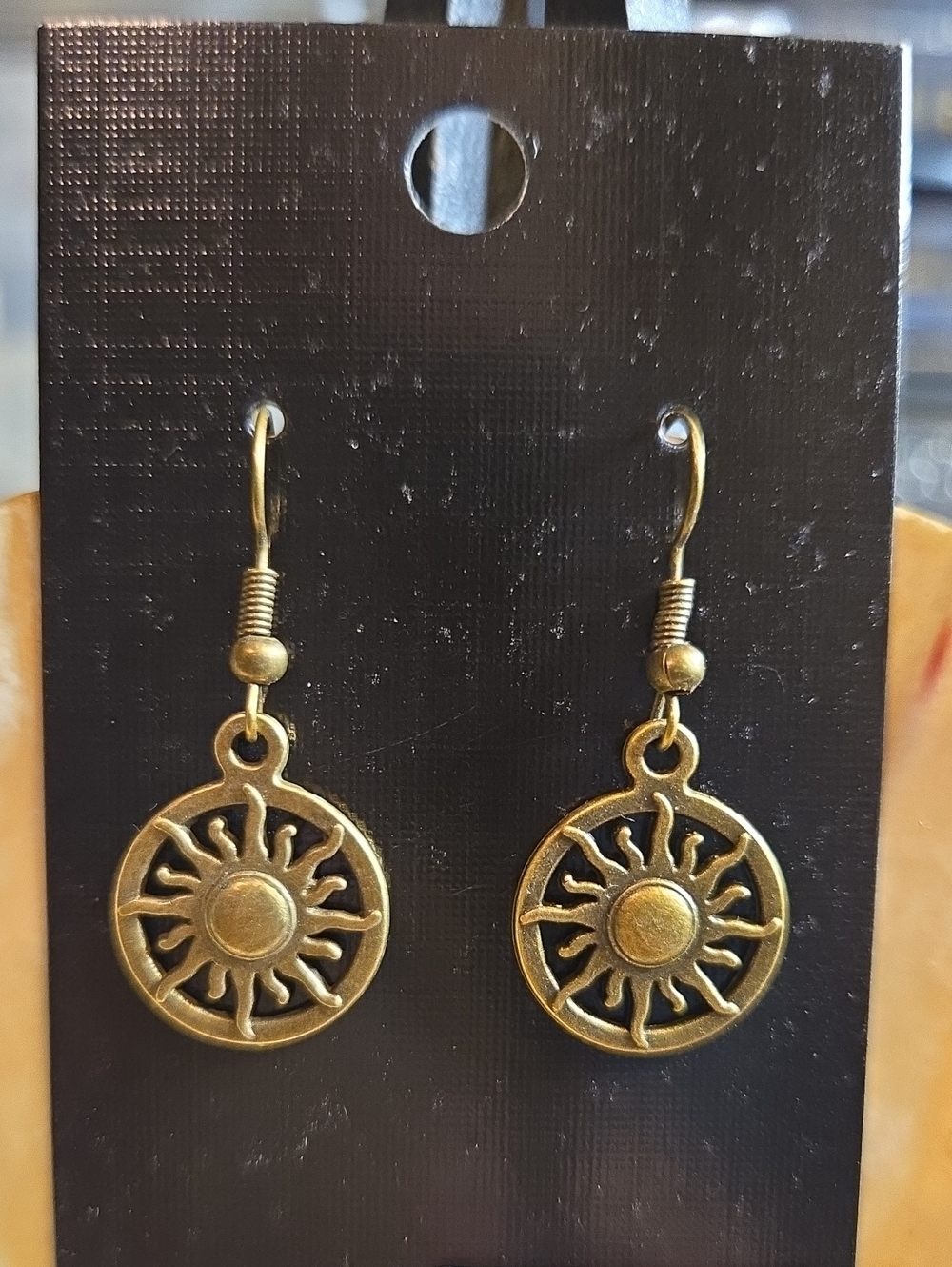 Gold Sunburst Dangle Earrings - Women Jewelry